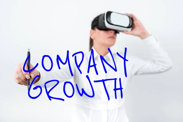 Tekenen Weergeven Van Company Growth Conceptuele Foto Een Lange Termijn — Stockfoto