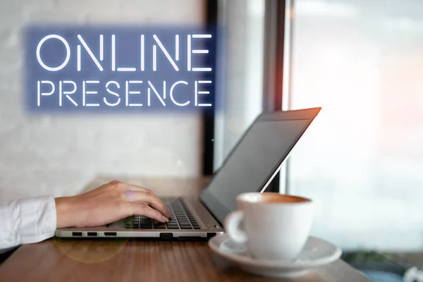 Conceptual Display Online Presence Business Overview Existence Someone Can Found — Stock Photo, Image