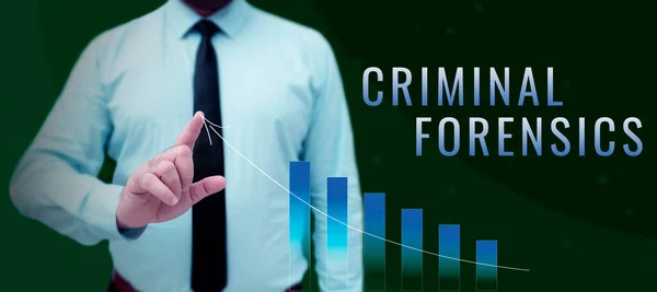Visualizzazione Concettuale Criminal Forensics Concept Meaning Federal Offense Actions Attività — Foto Stock