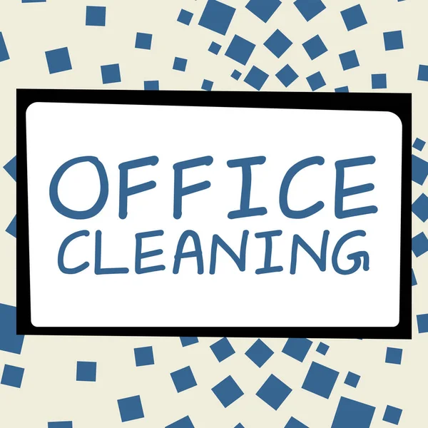 Handskrift Skylt Office Cleaning Begreppet Betyder Åtgärder Eller Process För — Stockfoto