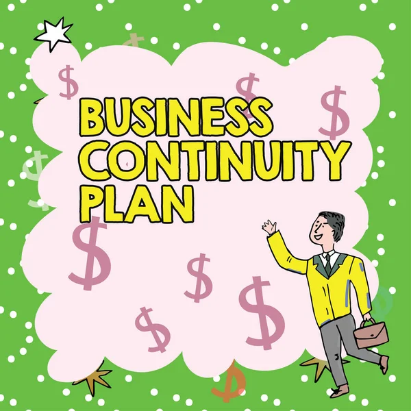 Titulek Textu Představující Business Continuity Plan Word Pro Vytváření Systému — Stock fotografie
