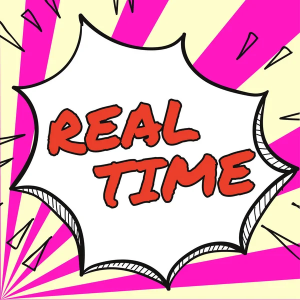 Tekst Pisma Ręcznego Real Time Business Approach Actual Time Which — Zdjęcie stockowe