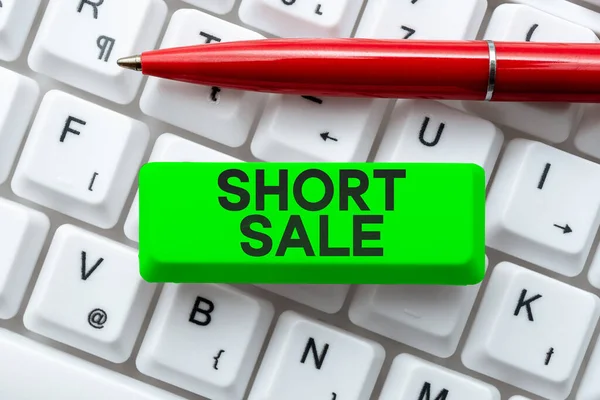 Handwriting Text Short Sale Concept Meaning Home Offered Price Less — Stock Photo, Image