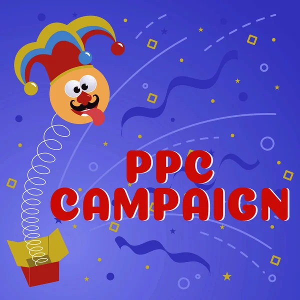 Bildunterschrift Präsentation Der Ppc Kampagne Internet Konzept Nutzung Von Ppc — Stockfoto