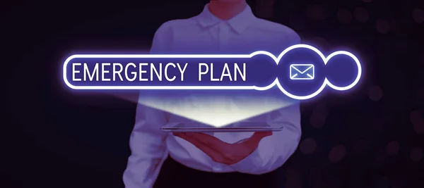 Legenda Conceitual Plano Emergência Word Procedures Response Major Emergencies Esteja — Fotografia de Stock