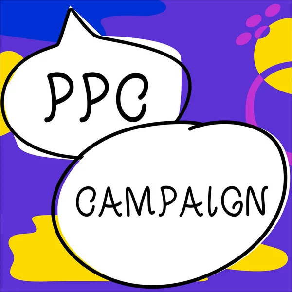 Handskrift Text Ppc Campaign Affärsidé Använda Ppc För Att Marknadsföra — Stockfoto