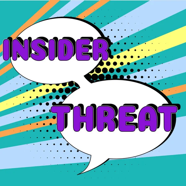 Inspiratie Toont Teken Insider Threat Word Written Security Threat Die — Stockfoto