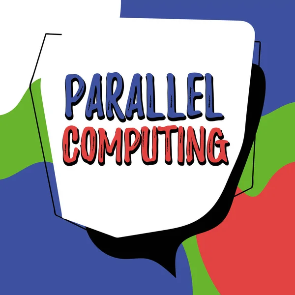 Inspiration Som Visar Tecken Parallell Computing Affärsöversikt Simultan Beräkning Med — Stockfoto