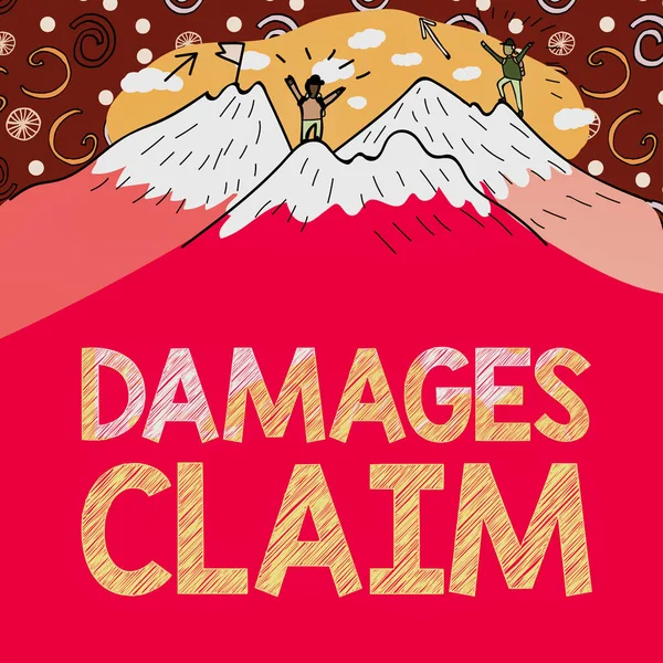 Szöveg Megjelenítése Damages Claim Word Demand Compensation Perigate Insurance File — Stock Fotó