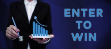 Kavramsal başlık Kazanmaya Girin, İş yaklaşımı ödül veya kazanma şansı karşılığında bir şeyi takas etmek