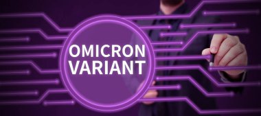 Kavramsal gösterim Omicron Varyantı, yeni bir tür koronavirüsün neden olduğu hafif ya da şiddetli solunum hastalığının kavramı