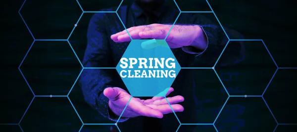 Handwriting Text Spring Cleaning Business Overview Practice Thoroughly Cleaning House — Stock Photo, Image