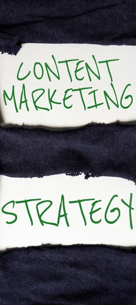 Handschriftlicher Text Content Marketing Strategy Business Schaufenster Das Inhalte Zielgruppen — Stockfoto