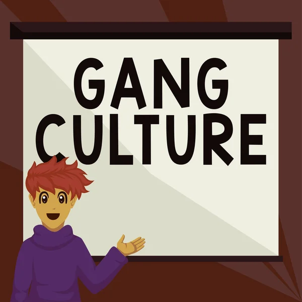 Gang Culture Concereptual Photo 조직의 범죄자 습관을 따르는 — 스톡 사진