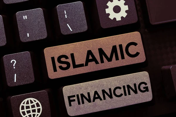 Leyenda Conceptual Financiación Islámica Escaparate Negocios Actividad Bancaria Inversión Que —  Fotos de Stock