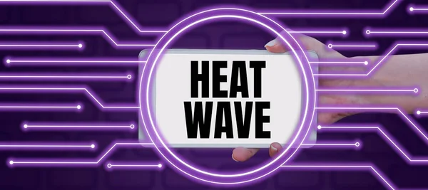 Inspiratie Toont Teken Heat Wave Zakelijke Aanpak Van Een Lange — Stockfoto