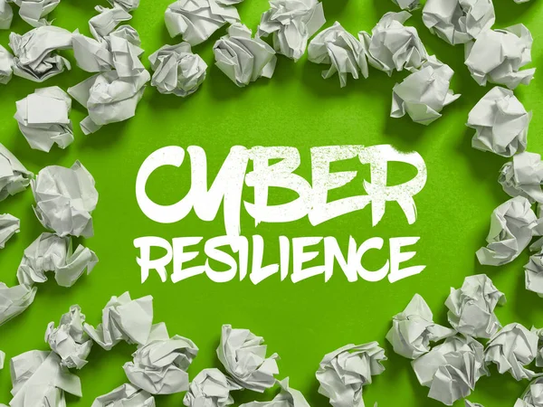Handschrift Tekst Cyber Resilience Business Showcase Meten Hoe Goed Een — Stockfoto