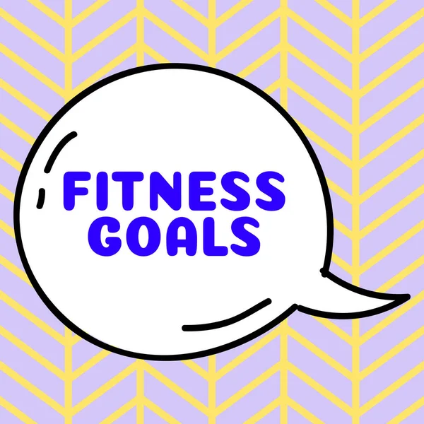 Writing displaying text Fitness Goals, Business concept Loose fat Build muscle Getting stronger Conditioning