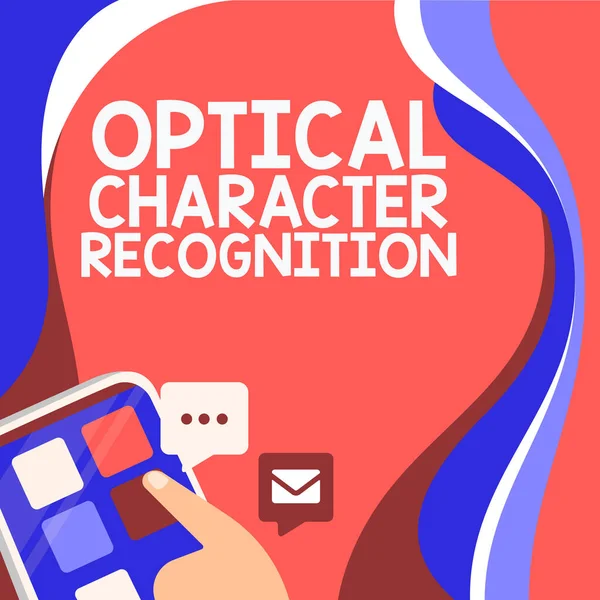 Optik Karakter Tanıma Nternet Yazılı Karakterlerin Tanımlanmasını Sunan Metin Başlığı — Stok fotoğraf