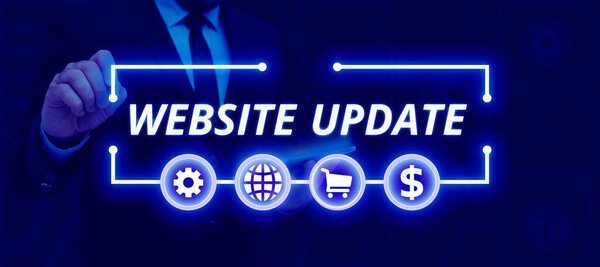 Обновление веб-сайта, бизнес-идея поддержания веб-страницы и контента в актуальном и модном состоянии