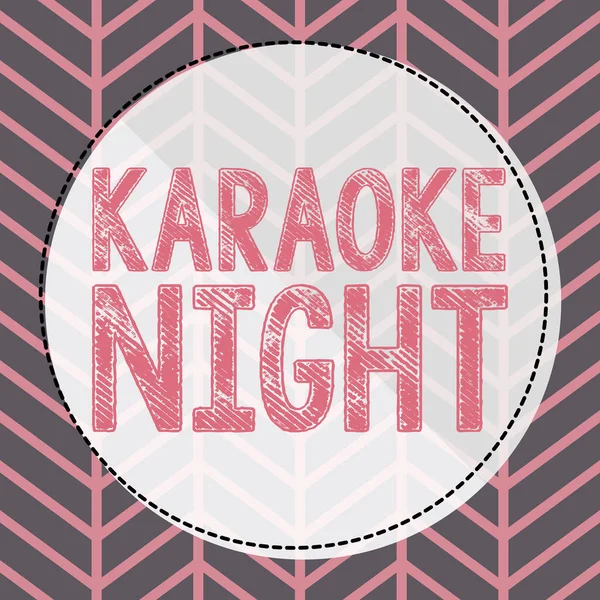 Концептуальный Дисплей Karaoke Night Business Concept Entertainment Singing Instrumental Music — стоковое фото