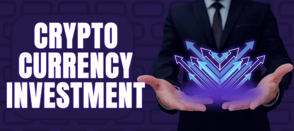 Titulek Textu Představující Crypto Currency Investment Konceptuální Foto Obchodování Digitálními — Stock fotografie