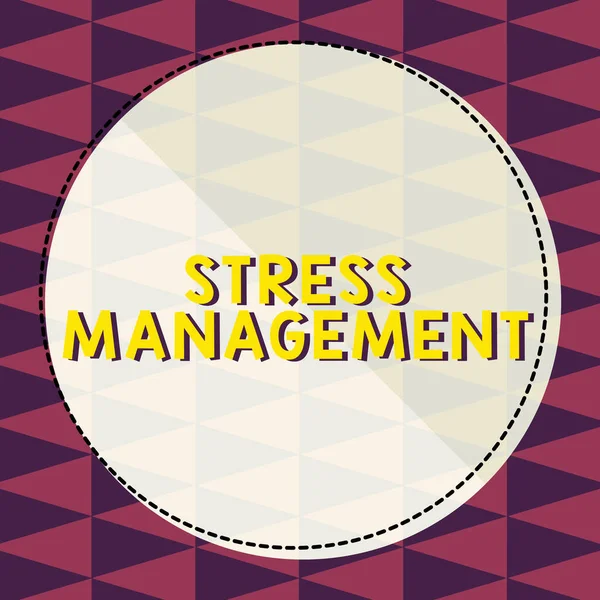 Inspiração Mostrando Sinal Stress Management Negócios Mostrar Maneiras Aprender Comportar — Fotografia de Stock