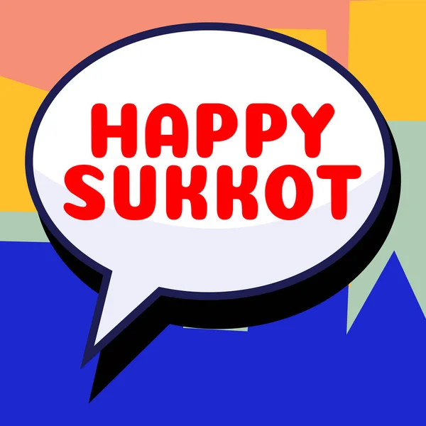Sinal Escrita Mão Happy Sukkot Conceito Que Significa Celebração Irlanda — Fotografia de Stock
