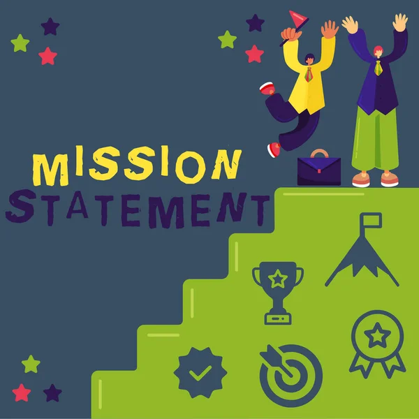 Ispirazione Che Mostra Segno Mission Statement Business Idea Sintesi Formale — Foto Stock