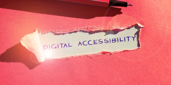 Inspirasi Menunjukkan Tanda Aksesibilitas Digital Teknologi Elektronik Ide Bisnis Yang — Stok Foto