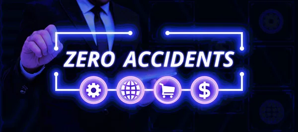 Zero Accidents 예방을 인터넷 — 스톡 사진