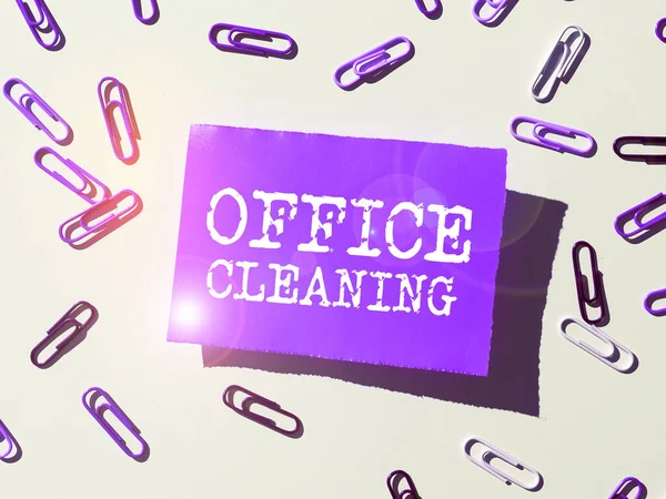 Inspiration Visar Skylt Office Cleaning Word För Åtgärd Eller Process — Stockfoto