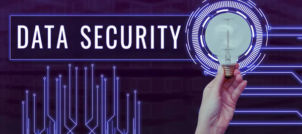 Text Som Visar Inspiration Datasäkerhet Affärsidé Sekretess Diskkryptering Säkerhetskopiering Lösenordsskydd — Stockfoto