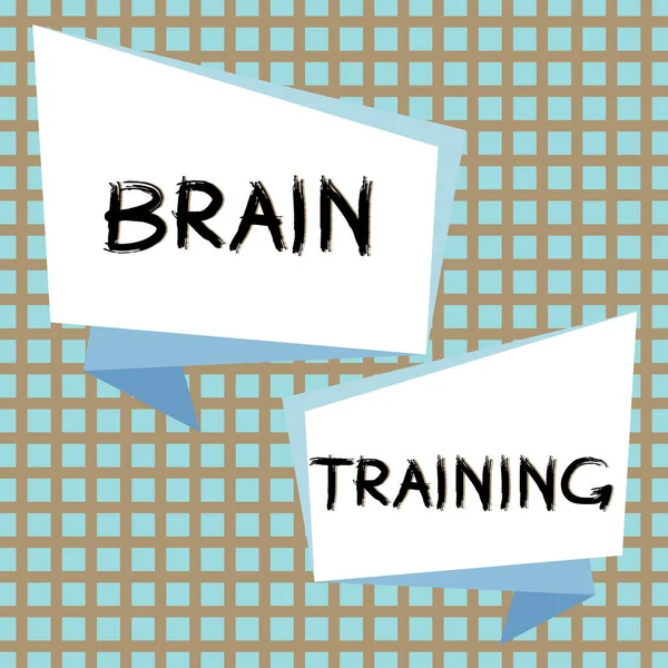 Inspiration Showing Sign Brain Training Word Mental Activities Maintain Improve — Stock Photo, Image