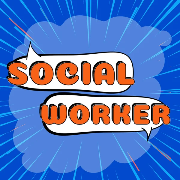 Handschrift Tekst Social Worker Business Idee Hulp Van Mensen Met — Stockfoto