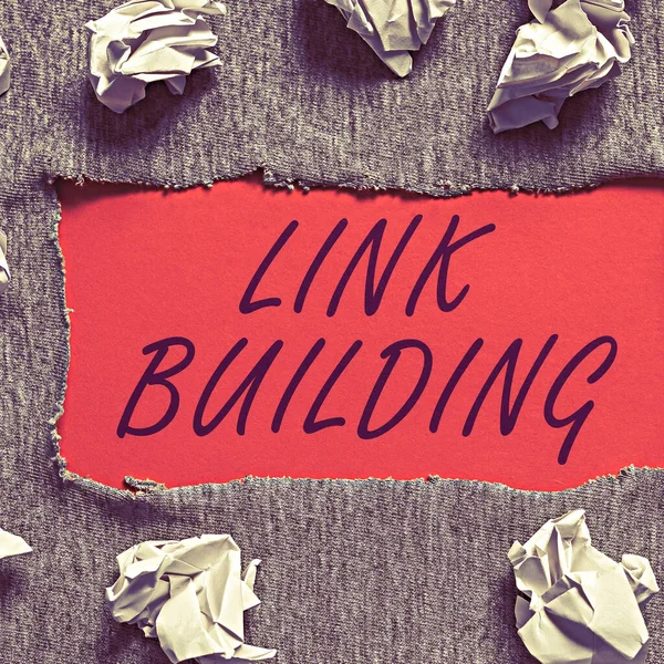Affichage Conceptuel Link Building Photo Conceptuelle Seo Term Exchange Links — Photo
