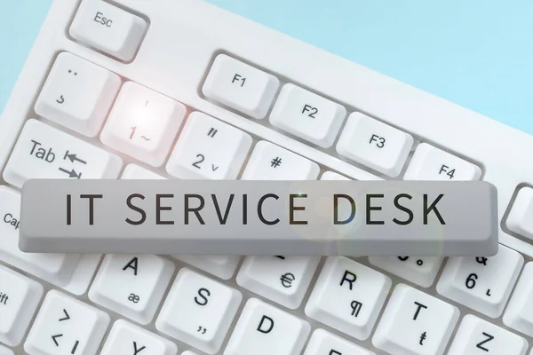 Affichage Conceptuel Service Desk Business Overview Assistance Technologique Ligne Centre — Photo