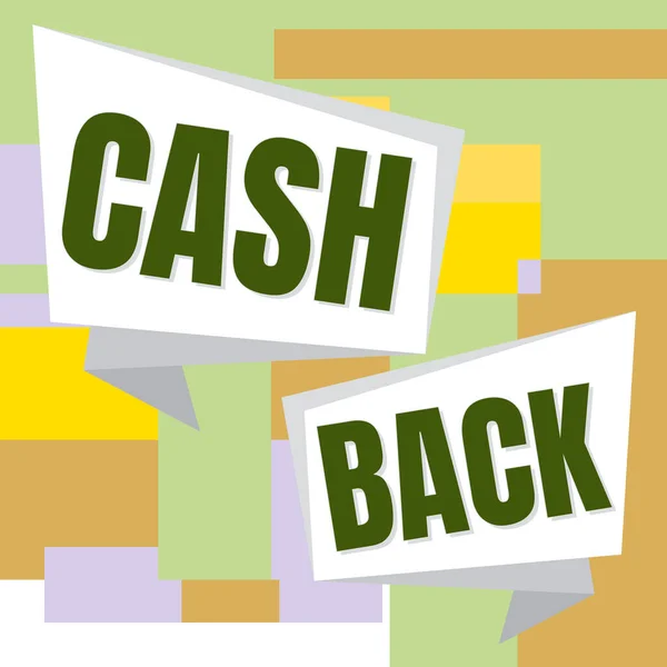 Logga Visar Cash Back Word Skrivet Incitament Erbjuds Köpare Viss — Stockfoto