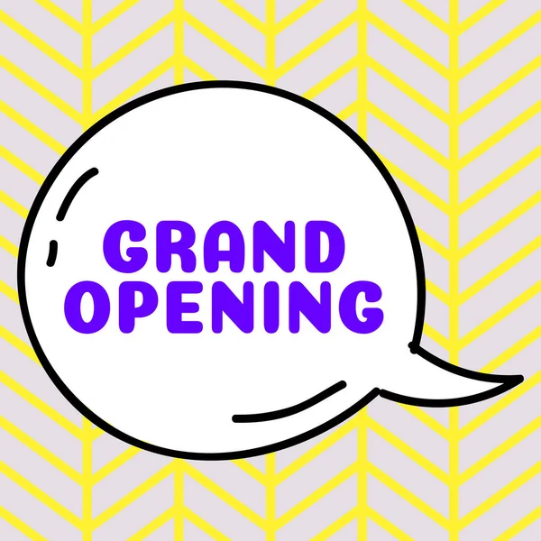 Grand Opening Word Written Ribbon Cutting New Business First Day — 스톡 사진