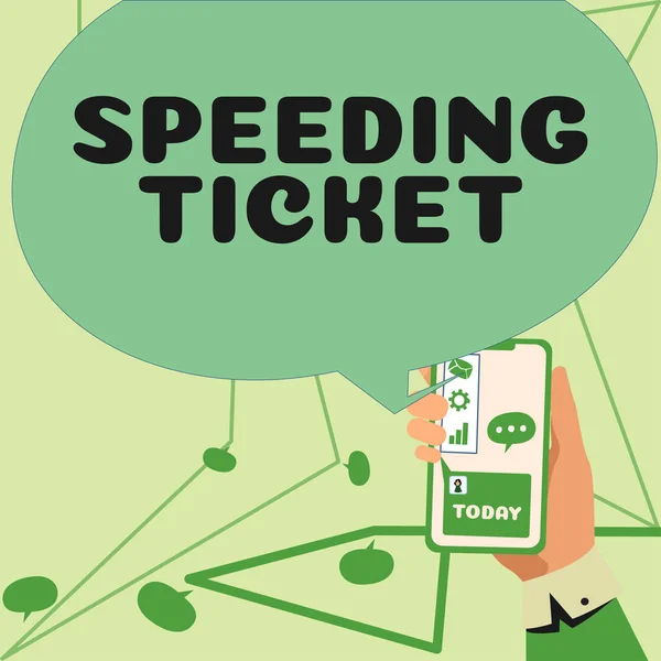 Handschriftlicher Text Speeding Ticket Internet Konzept Psychologischer Test Für Die — Stockfoto