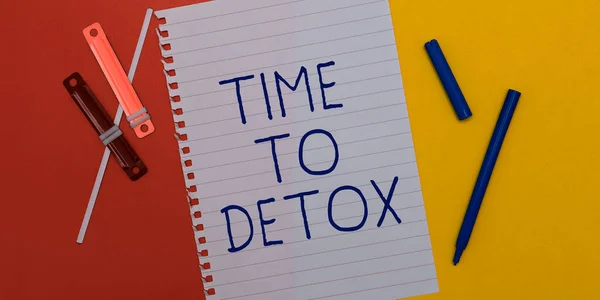 Testo Che Mostra Ispirazione Time Detox Business Idea Momento Dieta — Foto Stock