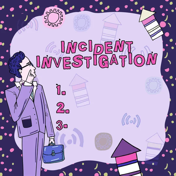Podpis Koncepcyjny Incident Investigation Business Approach Responsible Integrity Incident — Zdjęcie stockowe