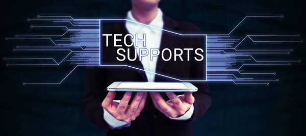 Konzeptionelle Bildunterschrift Tech Supports Business Approach Hilfe Durch Techniker Online — Stockfoto