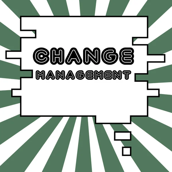 Handskriftstext Change Management Business Showcase Ersättning Ledarskap Organisation Nya Policyer — Stockfoto
