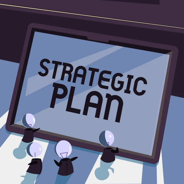 サインを示すインスピレーション戦略計画 インターネットの概念戦略を定義し 意思決定のプロセス — ストック写真