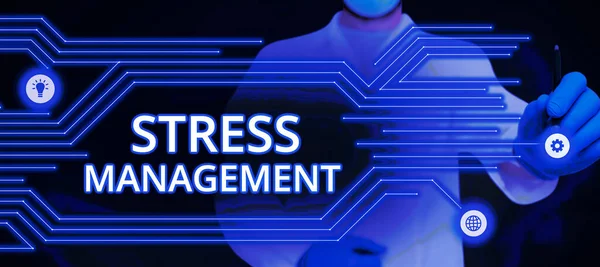 Scrivere Testo Stress Management Business Idea Imparare Modi Comportarsi Pensare — Foto Stock