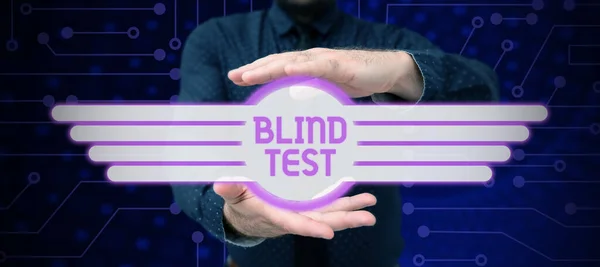 Εγγραφείτε Εμφάνιση Τυφλή Δοκιμή Έννοια Κοινωνική Εμπλοκή Ένα Πρόσωπο Που — Φωτογραφία Αρχείου