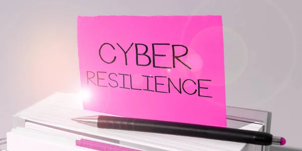 Leyenda Conceptual Cyber Resilience Business Approach Medida Bien Que Una —  Fotos de Stock