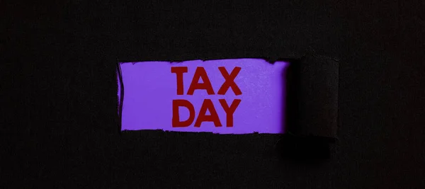 Concereption Tax Day Internet Concept Colloquial Term Time Individual Income — 스톡 사진