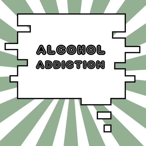 Señal Escritura Mano Adicción Alcohol Palabra Escrito Caracterizado Por Consumo — Foto de Stock